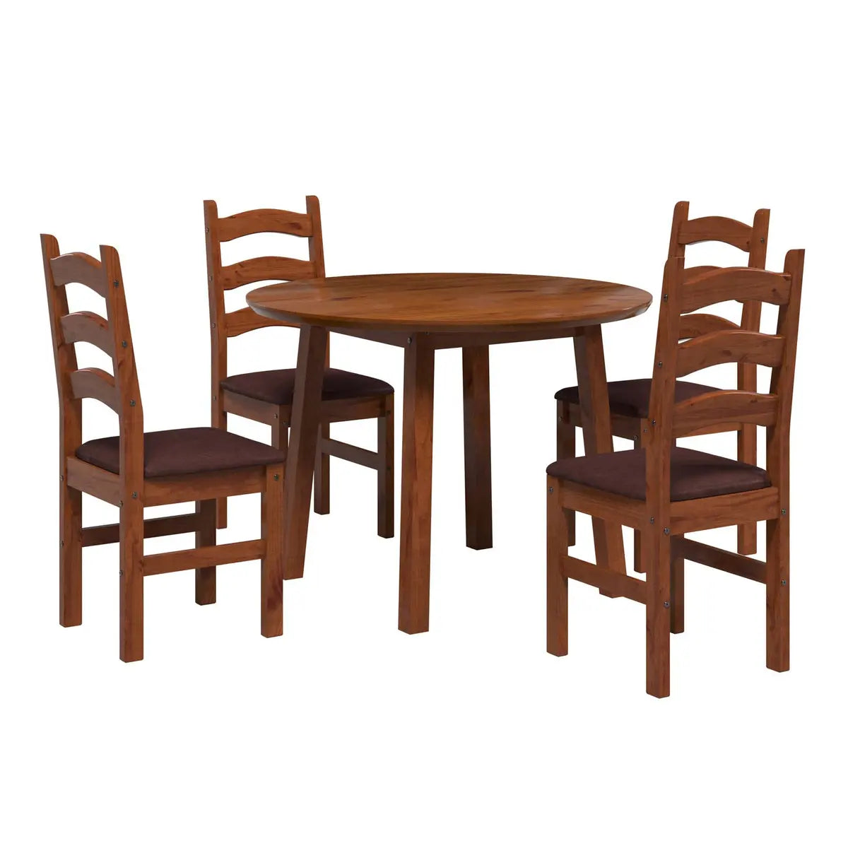 Juego de comedor 1+4 Madera Marrón