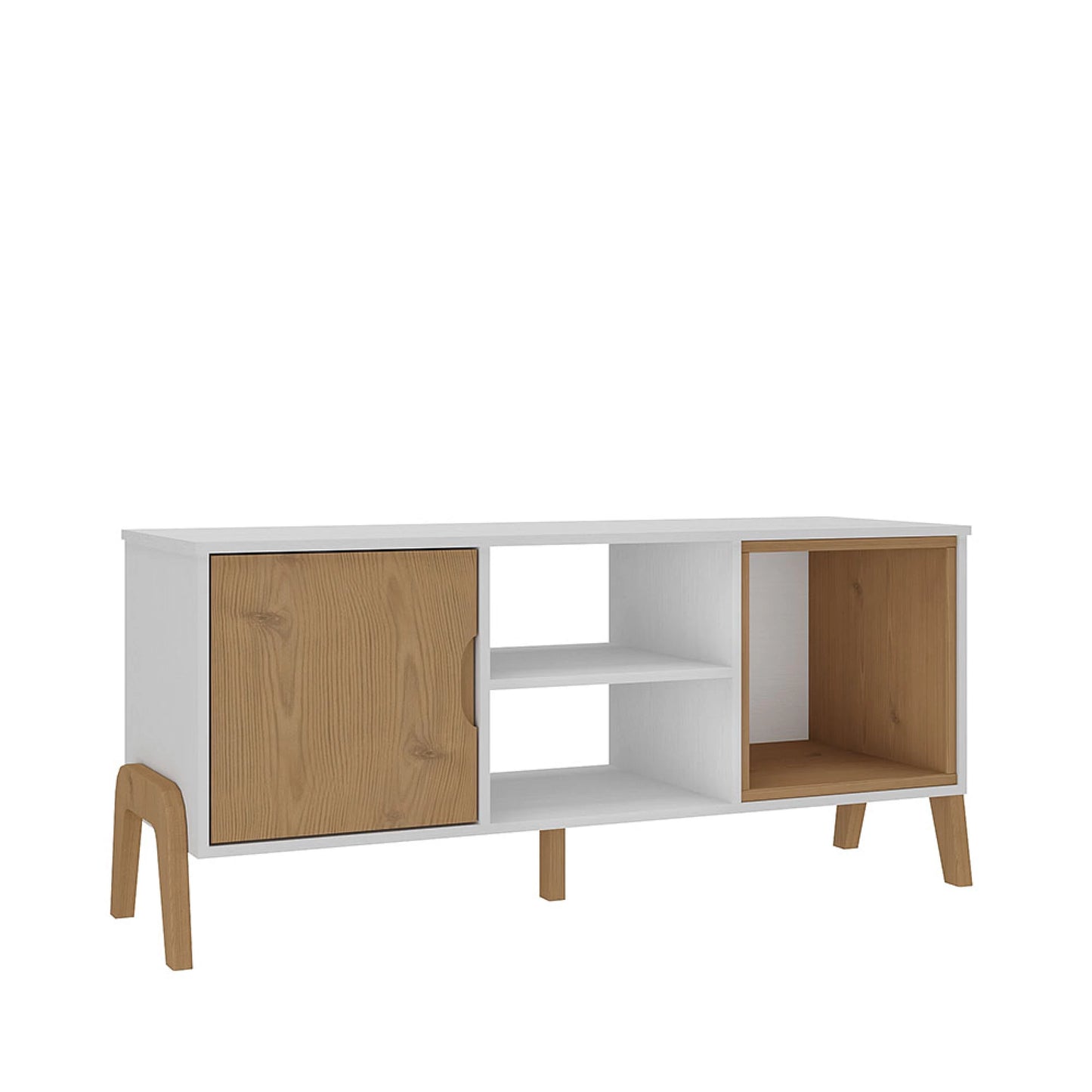 Rack de tv 1 puerta Linea Veneza - Blanco/Miel