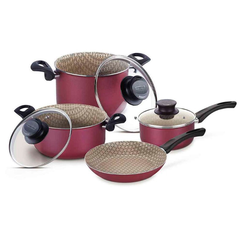 Juego de Bateria 7Pz. Starflon Paris Rojo Tramontina 20599/783
