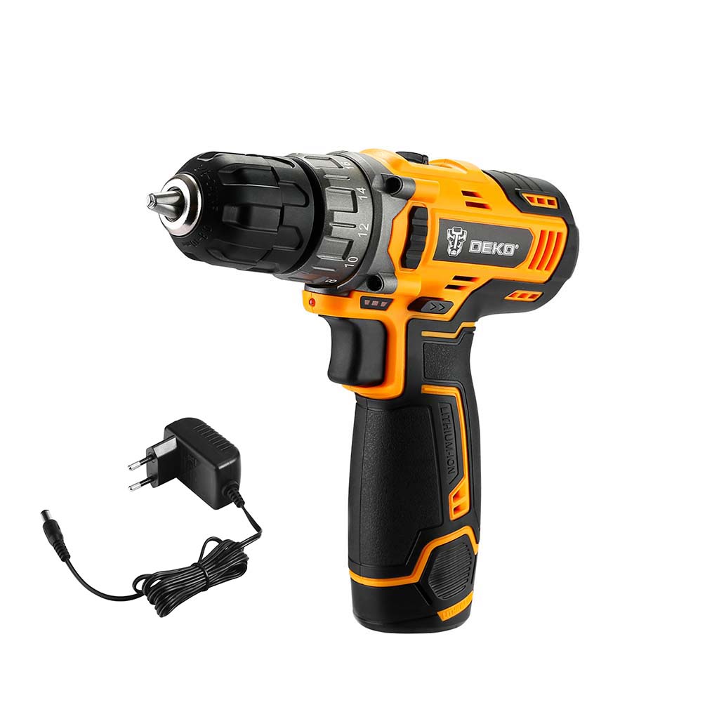 Taladro Atornillador 10mm 12V C/Batería 1.5Ah y Carg. DKCD12XL01-H5 Deko