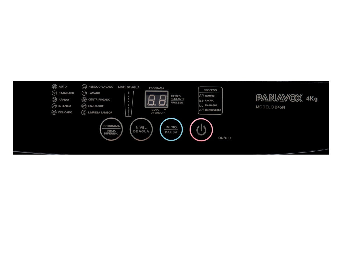 Lavarropa PANAVOX 4Kg B45N