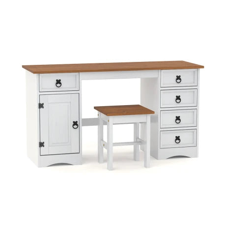 Escritorio 5C 1P Línea Naturale - Blanco/Roble