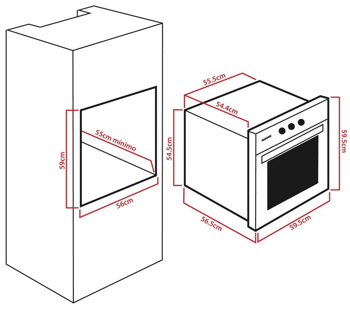 Horno emp. PANAVOX 60 Inox