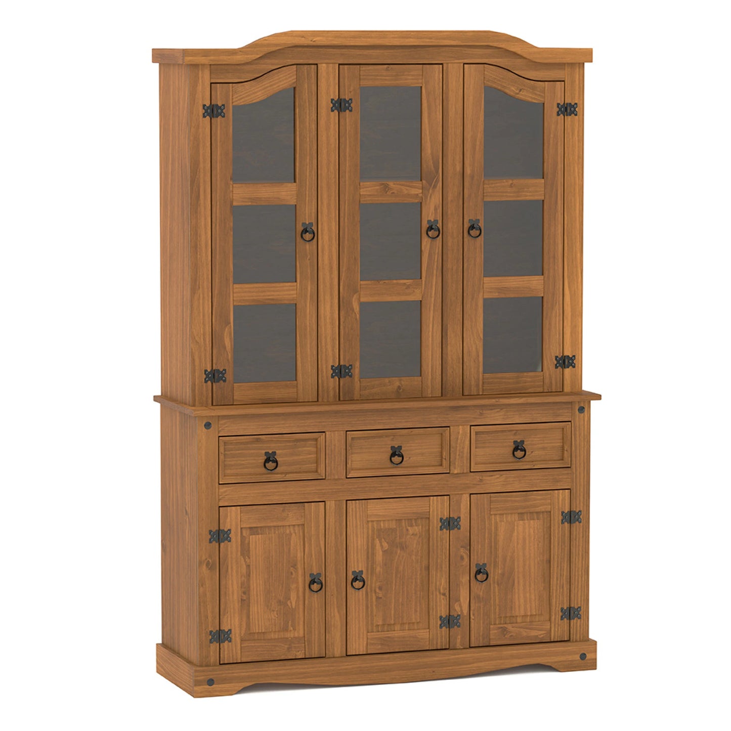 Modular cristalero 6P+3C Linea Naturale - Roble