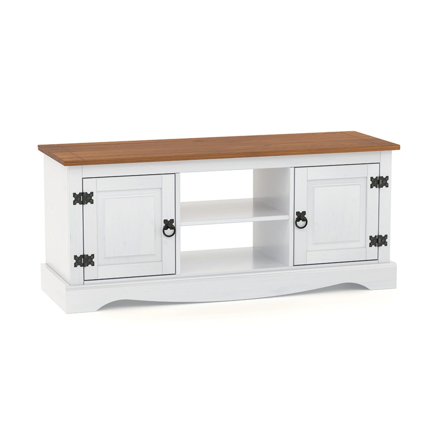 Rack 2 Puertas Línea Naturale - Blanco/Roble