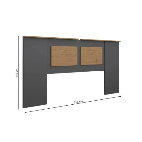 Respaldo de sommier Queen Linea Veneza - Grafito/Miel