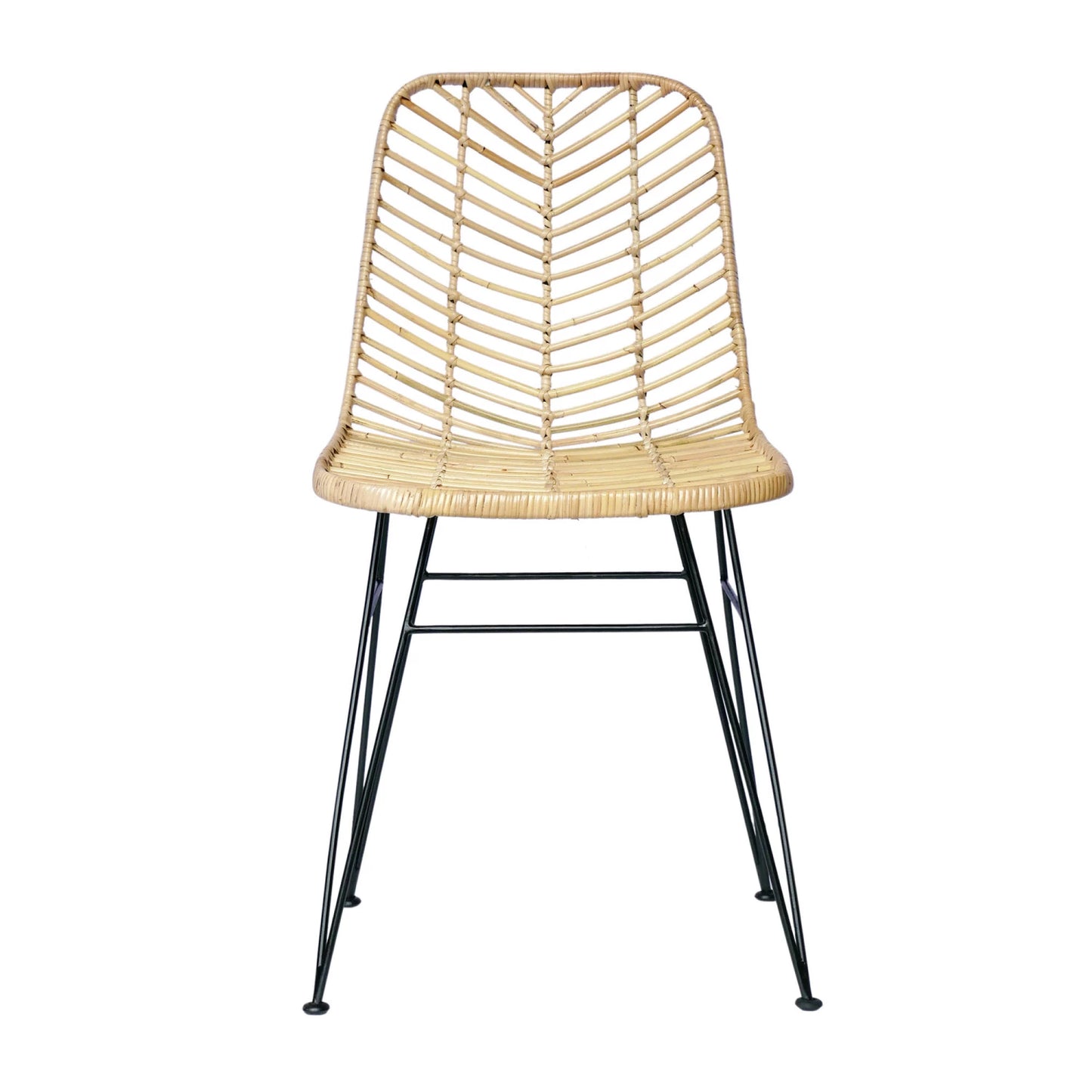 SILLA DE COMEDOR - RATTAN-Y-METAL NATURAL-BEIGE JAVA