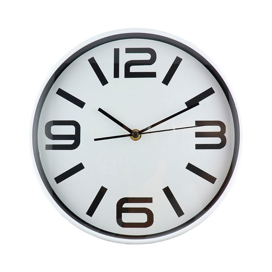 Reloj De Pared Blanco/Esfera Blanca 25cm