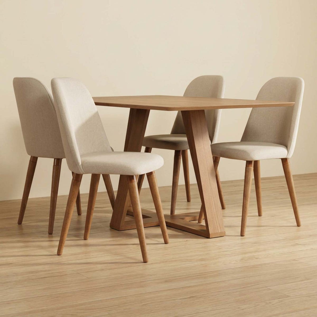 Juego de comedor 1+4 Tapizado Aruba