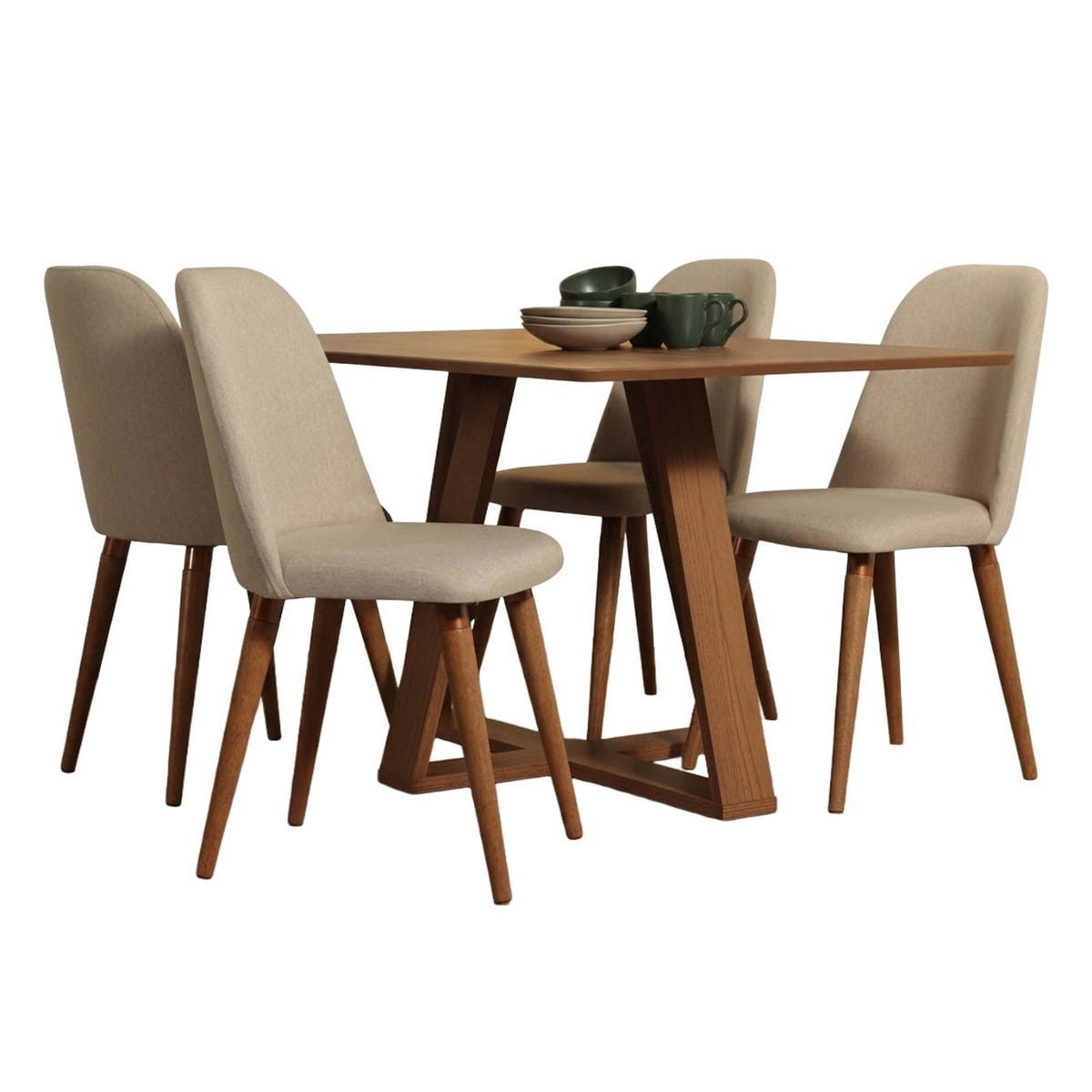 Juego de comedor 1+4 Tapizado Aruba