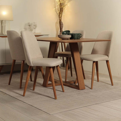 Juego de comedor 1+4 Tapizado Aruba
