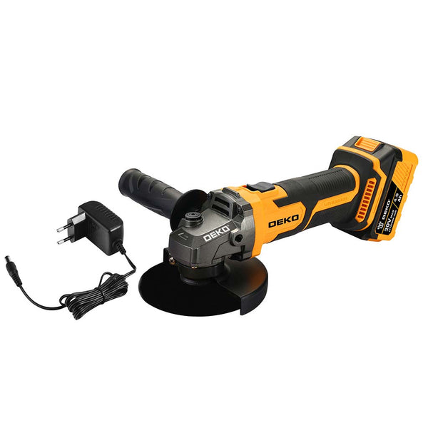 Amoladora Angular 5'' 20V C/Bat. 4.0Ah y Carg. DKAG20Q1Y-S1 Deko