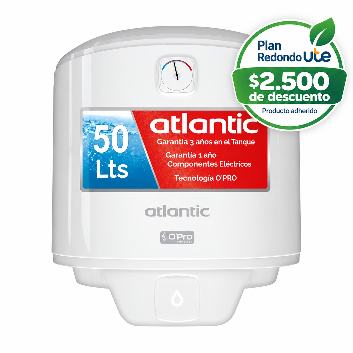 Calefón Atlantic 50 Lts Cilindrico A