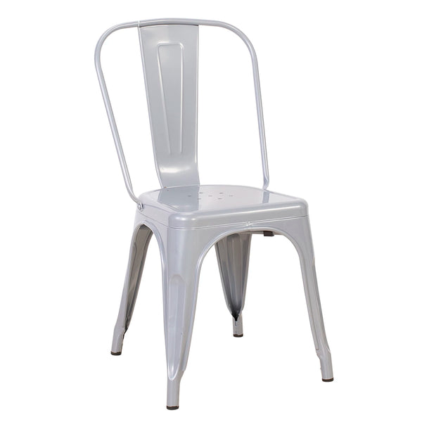 SILLA DE COMEDOR - METAL GRIS ESTILO TOLIX