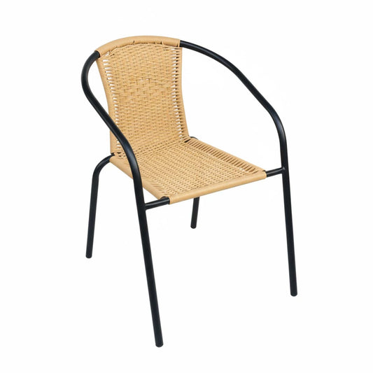 SILLA DE EXTERIOR RATTAN SINTETICO BEIGE